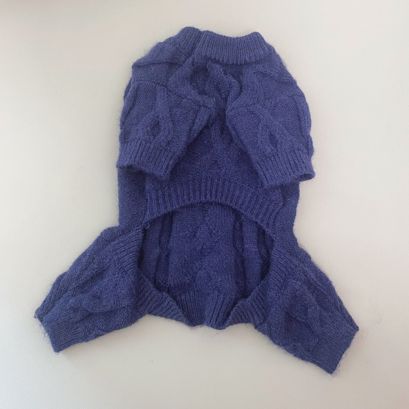 Chemise à quatre pattes bleu saphir
