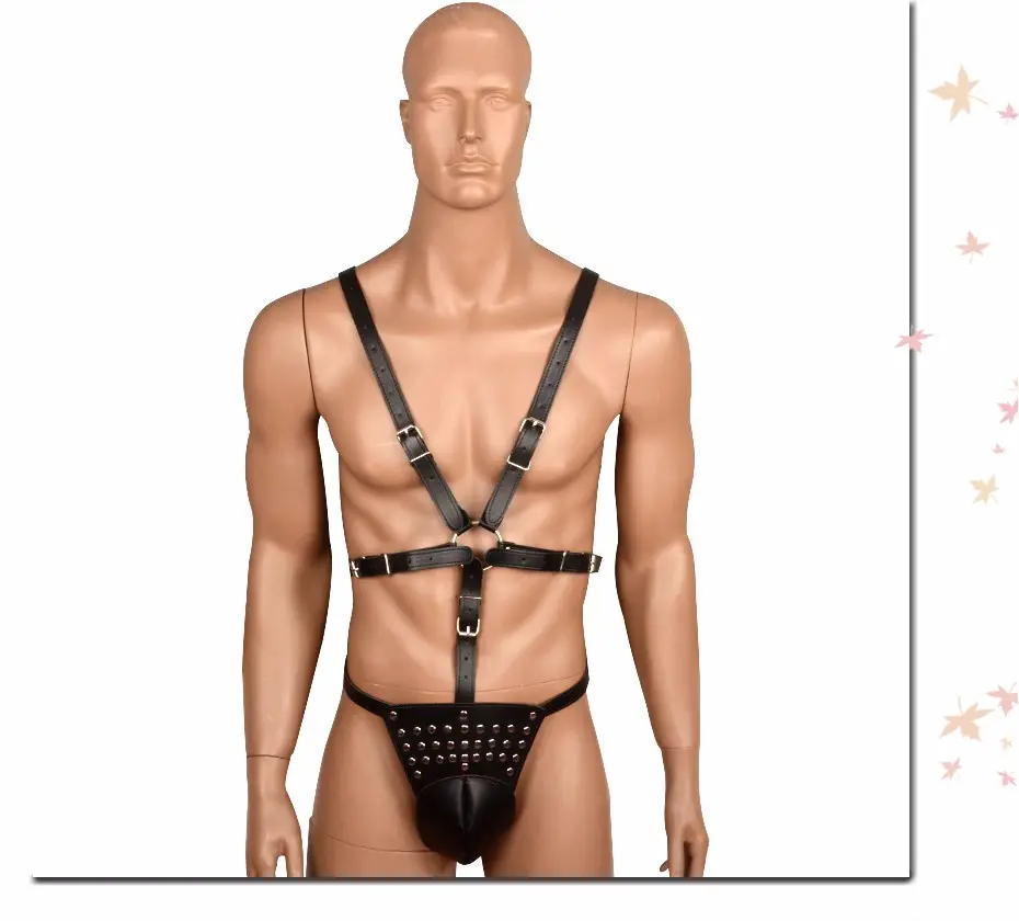 Arnés de cuero ajustable para Bondage, Juguetes sexuales, arnés de Bondage corporal para hombre y mujer