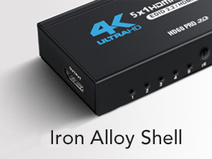 SYONG HDMI2.0b <strong>Switch</strong> 4K@60Hz 5X1 with IR Remote Controller Iron Shell Support Dolby Vision, HDR10 for Xbox, PS5/4, Laptop, PC - Product Image 4