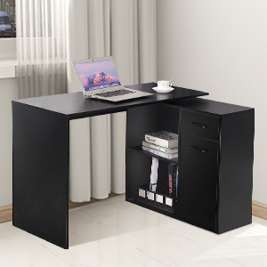 Регулируемый Деревянный черный Настольный поворотный стол для дома - Product Image 5
