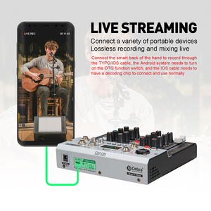 Debra Audio Professional Audio Interface Sound Card 24bit 192K High Quality <strong>Recording</strong> Studio 48V BT5.0 Reverb DSP Mixing Console - Product Image 4