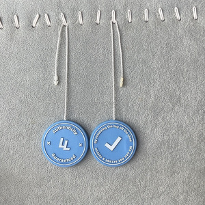 Free Design Custom Embossed Brand Logo Sneaker Lockable Plastic Seal <strong>Hang</strong> Tags <strong>String</strong> Shoes Watch Garment <strong>Hang</strong> Tag <strong>String</strong> <strong>Loop</strong> - Product Image 4