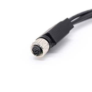 Splitter M12 tel bağlayıcı 12Pin dişi 4 GX12 4Pin erkek üretimi bir kod havacılık su geçirmez kablo