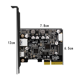 PCIe3.0 to USB3.2 Adapter Card Type-C Front 10Gbps <strong>PCI</strong> Express <strong>PCI</strong>-E USB 3.2 <strong>Controller</strong> Add on Card TypeE 19P/20P Expansion Card - Product Image 3