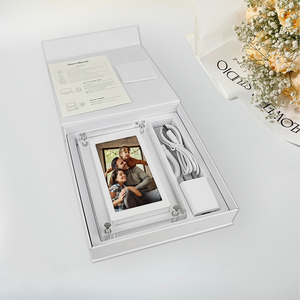 Toptan 5 inç akrilik resim NFT Video otomatik rotasyon fonksiyonu ile sonsuz nesne şeffaf dijital fotoğraf çerçevesi - Product Image 1