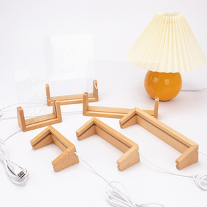 DIY u型木质夜灯底座3D丙烯酸笔记留言板发光二极管台灯