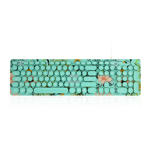 定制键盘制造商可爱圆键复古桌面有线键盘 - Product Image 1
