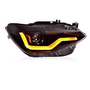 BMW 1 serisi F20 2012-2015 için araba ön ışıkları farlar LED DRL hareketli dönüş sinyal ışıkları LED projektör Lens otomatik montaj - Product Image 3