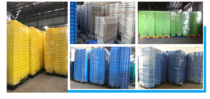 Contenedor de distribución de anidamiento de plástico resistente, tapa adjunta, contenedor de envío para logística de transporte - Product Image 6