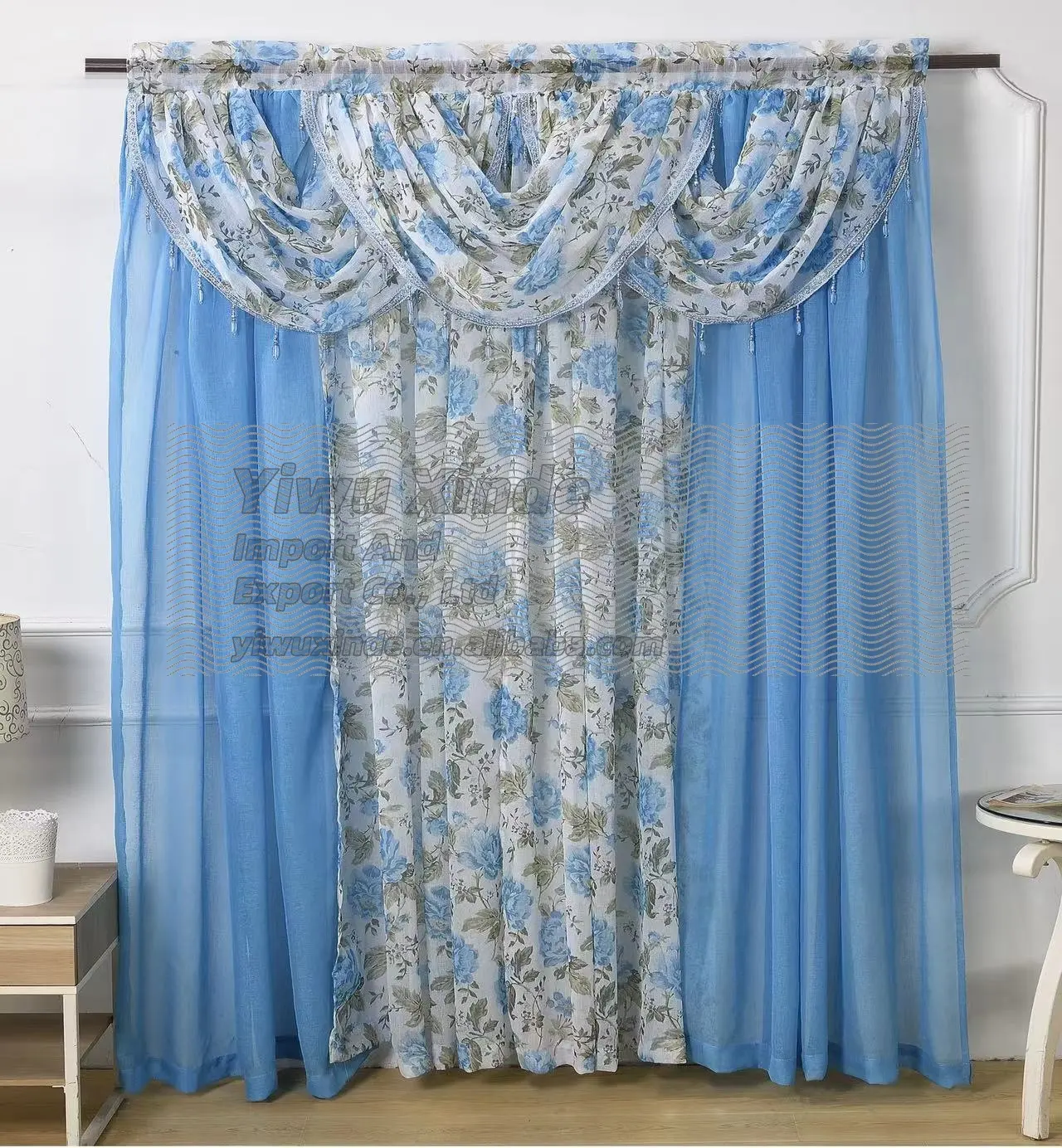 hot sale 5pieces colorful curtains for the living room ready to ship curtains for the house king size luxury window curtain
