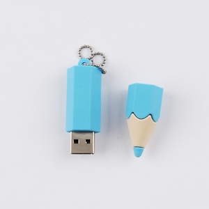 学校礼品定制创意u盘铅笔形状个性u盘3.0定制容量校徽标志 - Product Image 1