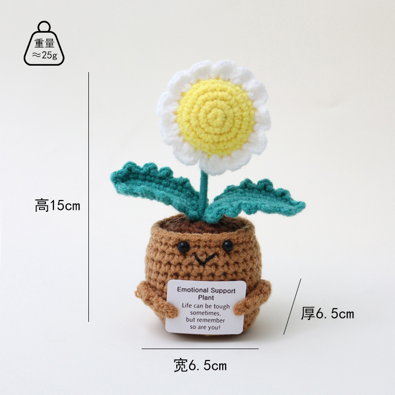 Daisy potted white card