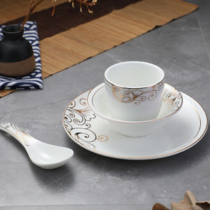 Tableware Set European Style Modern Restaurant Wedding Plates Sets Dinnerware <strong>Ceramic</strong> Tableware Set Wit - Product Image 6