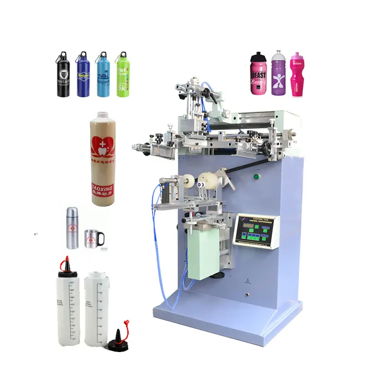 Meshin Sablon-máquina de impresión de pantalla de PP PET PE, botella de plástico para cosméticos, viales de Perfume, frasco de maquillaje, pantalla de seda