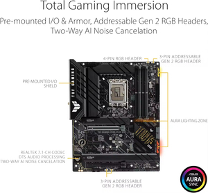 耐久性のあるASUS TUFゲームZ690-Plus ATX Intel Z690 DDR5 6000 + PCIe 5.0安定したゲーム & ストリーミング用 - Product Image 4