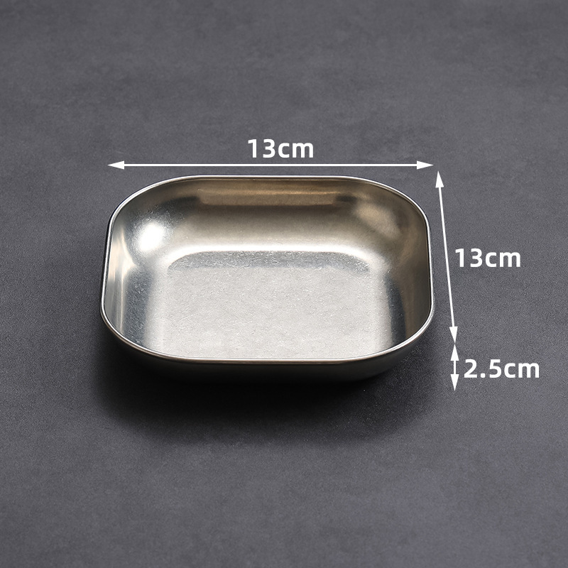 13cm square dessert plate (retro style)