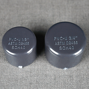 UPVCパイプ継手ASTM SCH40 PVCキャップ1/2 3/4滑らかな表面中国工場 - Product Image 4