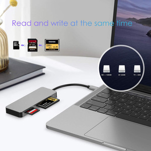 2025 OEM ODM Factory Wholesale USB 3.0 <strong>Memory</strong> Card Reader, 3 in 1 USB C to TF SD CF Card Reader Adapter - Product Image 4