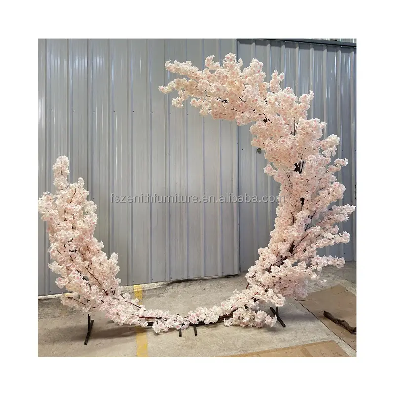 Decoración DE BODA interior árbol de flores rosas artificiales gran flor de cerezo falsa arco de boda