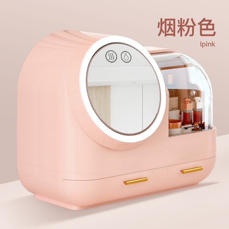 Miroir de maquillage LED blanc ivoire style déesse