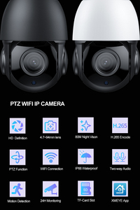 5MP WiFi PTZ IP防犯カメラ20Xズーム & オーディオ追跡双方向オーディオ人間検出ビデオ & オーディオ監視 - Product Image 4