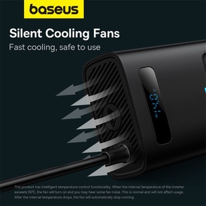 Baseus 150W汽车逆变器Pro DC 12v至交流220V 110V汽车电源逆变器通用串行总线C型汽车电源适配器快速充电器 - Product Image 4