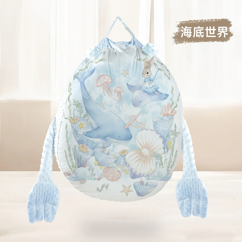 Underwater world-doudou velvet cotton double-sided-music beat