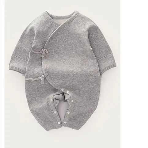 Ropa de bebé importada gris, Pelele de bebé 100% algodón orgánico