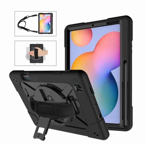 三星Galaxy TAB A7 lite/S6 Lite混合TPU + 电脑防震保险杠平板电脑外壳，带肩带支架平板电脑外壳 - Product Image 1