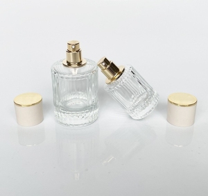 高級カスタムフレグランスポンプスプレー30ml50ml100mlラウンドリフィル再利用スプレー空のオイルガラス香水瓶包装