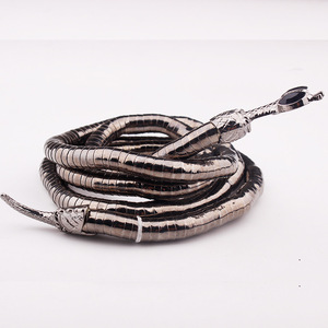 5色5/6/8mm90cm合金フレキシブルツイストジュエリー曲げ可能なスネークヘッドペンダントネックレス誇張されたジュエリー