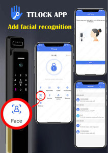 Nuova serratura digitale con riconoscimento facciale biometrico per riconoscimento digitale per interfono vocale remoto con serratura intelligente - Product Image 3