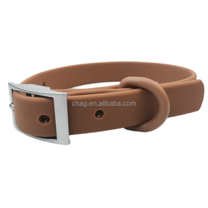 Collar de perro de PVC mate con diseño de macarrones coloridos, patrón sólido moderno con anillo en D a juego y remaches personalizados para gatos - Product Image 5