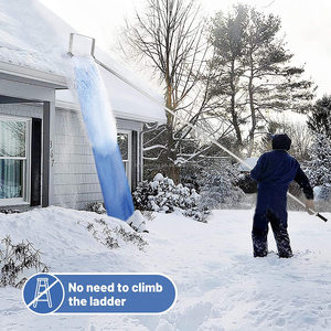 新兴太阳能电池板除雪工具，带20英尺可延伸杆屋顶除雪耙 - Product Image 6