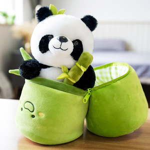 ชุดตุ๊กตามีท่อไม้ไผ่สำหรับเด็กชุดหมีแพนด้า2in1ใหม่ - Product Image 3