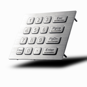 IP65 Wasserdichte 16-Tasten-USB-Metalltastatur mit LED-Hintergrund beleuchtung 4x4 Vandalen sicher für industrielle Anwendungen - Product Image 2