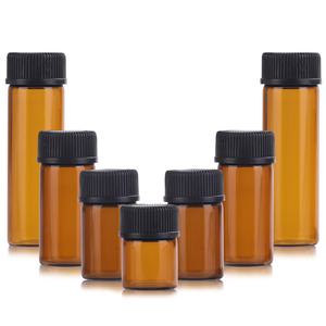 Capacity 1ml <strong>2</strong> <strong>ml</strong> <strong>3</strong> <strong>ml</strong> Liquid Sample Packaging Amber Glass Bottles Vials With Black Screw Cap - Product Image 4