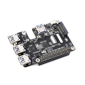 3.2 PCIe USB Gen1 M.2 cappello per Raspberry Pi 5 supporta protocollo NVMe unità a stato solido 4-Ch USB 3.2 modulo porte ad alta velocità - Product Image 1