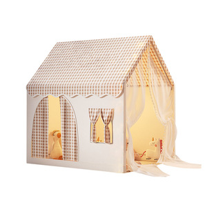 Kinder Jungen Mädchen Indoor Outdoor Camping Spielzeugzelt Baumwoll-Spielzelt mit Fenster Spielhaus Prinzessinnen-Schloss Indoor Kinder-Tipi-Zelt - Product Image 3