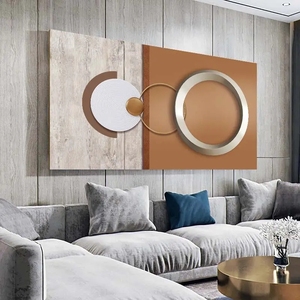 瓦比萨比几何水晶瓷画壁画艺术家居装饰帆布印花画