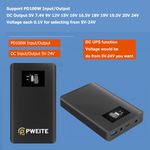 PD100W Solar DC UPS Power Bank 12V 24V 19V 16V 15V 20V 9V 7.4V 3amp 3A 5A 12volt 24volt for Wifi Router <strong>Modem</strong> Camera Laptop CPAP - Product Image 2