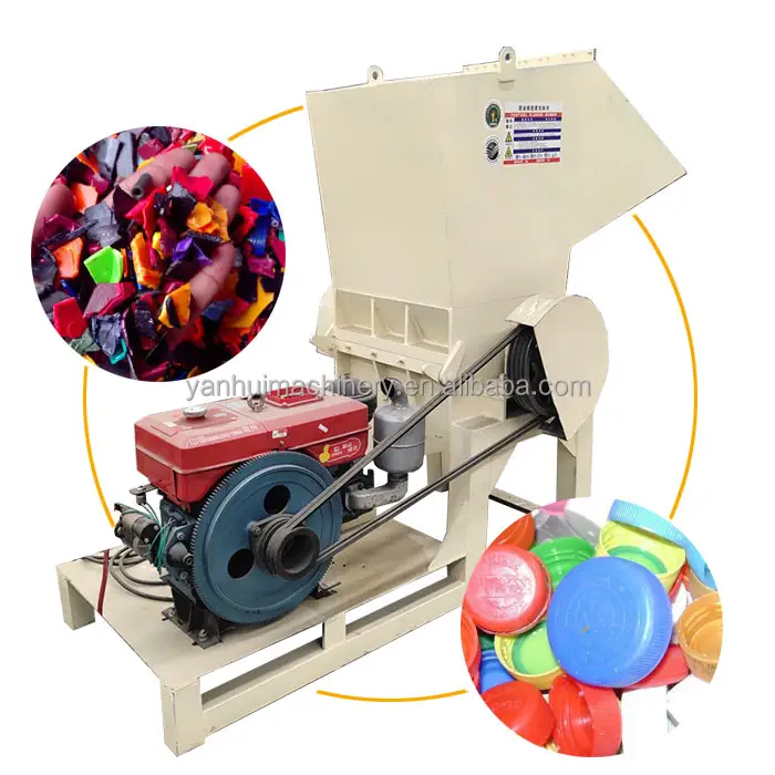 Máquina trituradora de plástico, línea de reciclaje, trituración y trituradora de plástico, reciclaje automático de residuos de plástico