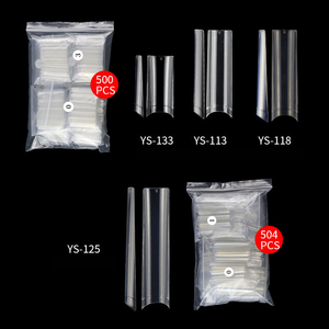 ชุดต่อเล็บตรง ABS ไม่มีโค้งปกติ XL XXL Non C ปลายเล็บสี่เหลี่ยมเรียว500ชิ้นเล็บเทียม - Product Image 4