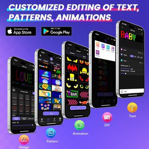 Đầy đủ màu di chuyển dẫn hiển thị dấu hiệu cho Bluetooth app điều khiển linh hoạt <span class=keywords><strong>LED</strong></span> chiếu sáng dấu hiệu - Product Image 2