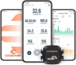 COOSPO <strong>Cadence</strong> Speed <strong>Sensor</strong> Wireless for Bluetooth ANT+ Bike RPM <strong>Sensor</strong> Cycling Computers Compatible IP67 Rouvy Wahoo CooSporide - Product Image 4