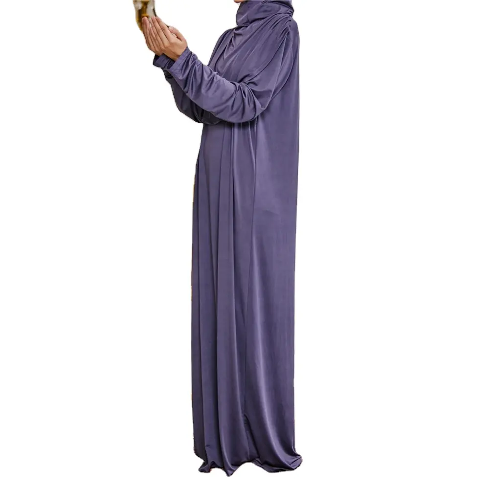 Eid Musulman Maxi Robe Longue Khimar Turc Islamique Culte Robe hijab Abaya tenue Solide Robes Dubaï Arabe Vêtements