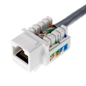 6类8P8C RJ45 90 180度UTP梯形插孔网络模块rj45 6类梯形插孔 - Product Image 1