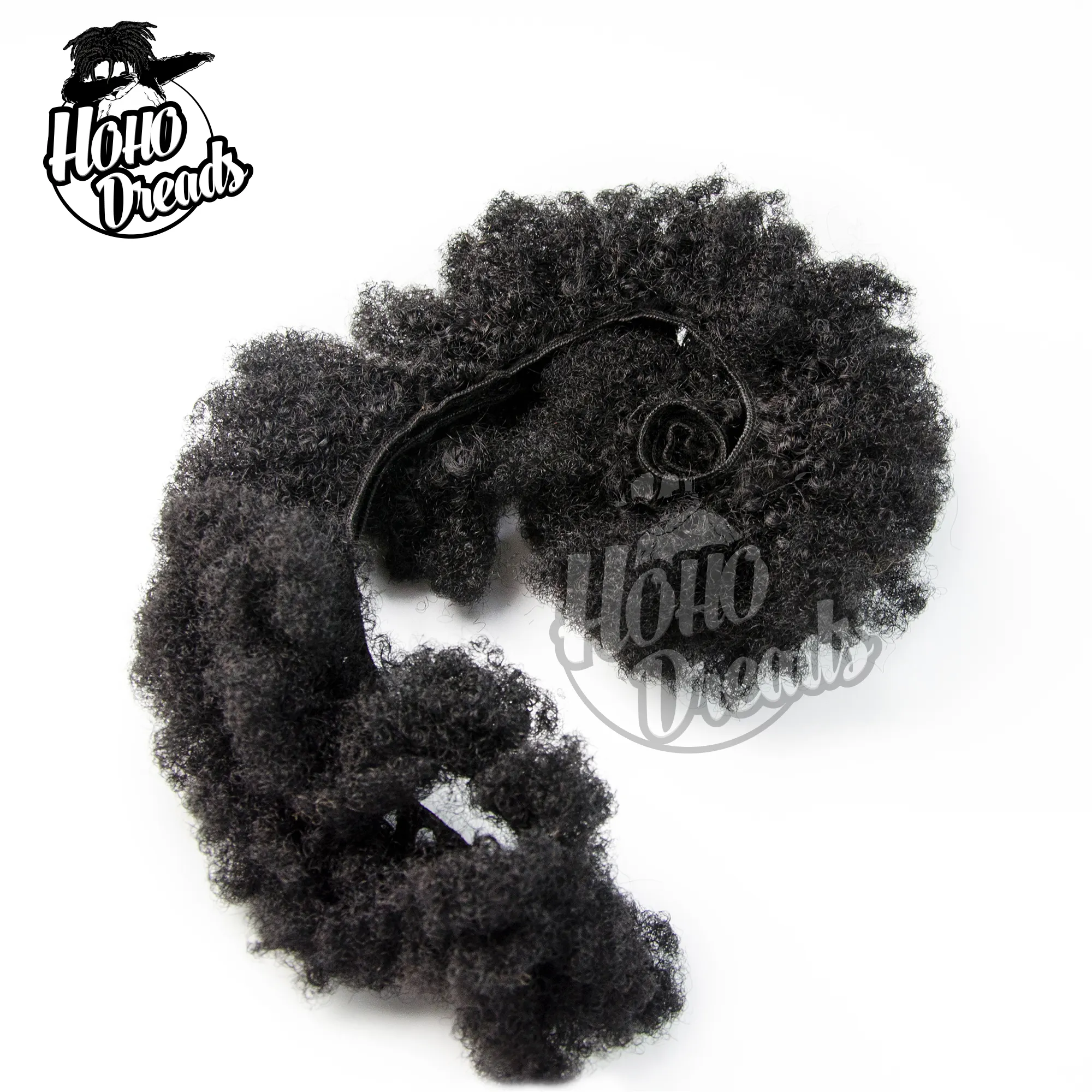 Extensões de cabelo humano afro, extensões de cabelo humano cacheado afro para tecelagem em 100%