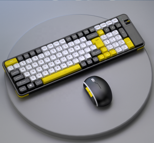 El ratón multifuncional con teclado Bluetooth combina hermosos colores y un juego de ratón y teclado inalámbrico de alta función con un enchufe - Product Image 1