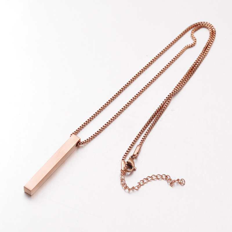 Rose gold+box chain